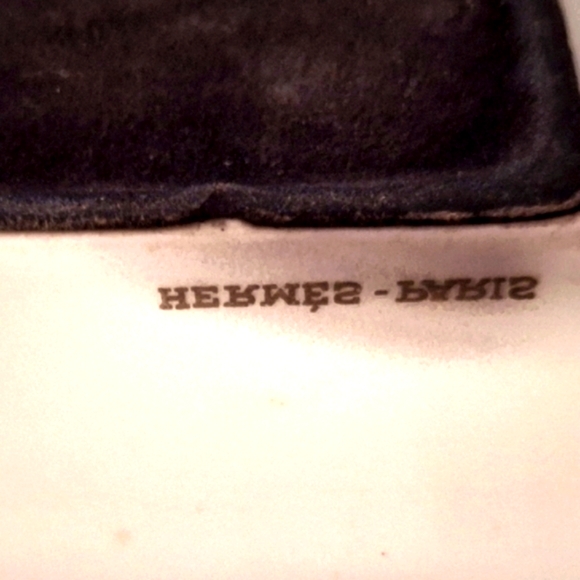 Hermes` Equestrian Hand-painted Porcelain, Gold Trim Orig Box. France. Authentic - Picture 2 of 9